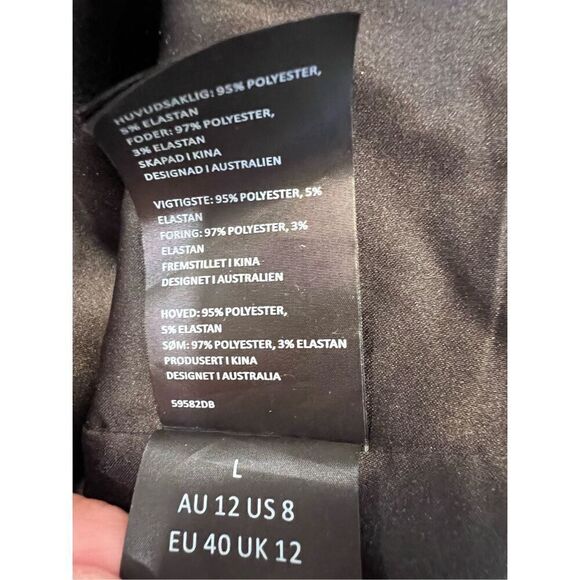 Bardot Women's Black Audrina Velvet Mini Dress Size Large NWOT - Picture 11 of 12